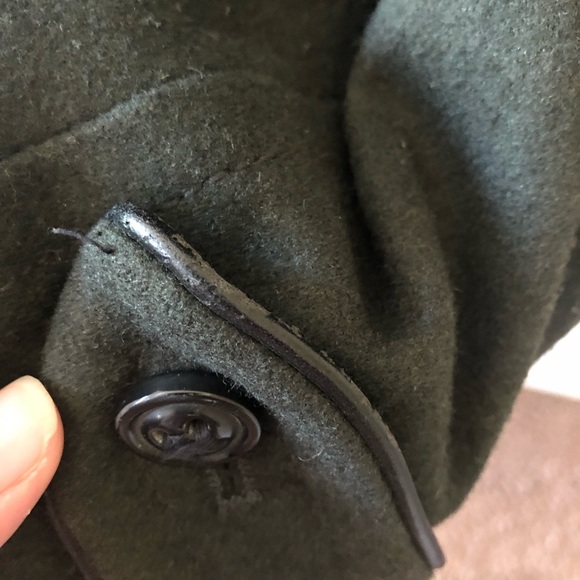 Espirit Dark Green Wool Peacoat - Picture 6 of 8